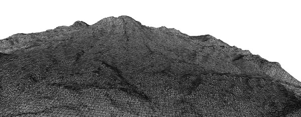 Meshlab rendering of Mt. Rainier