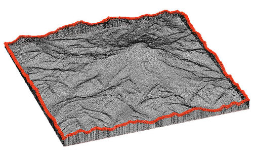 Mt. Rainier closed volume point cloud